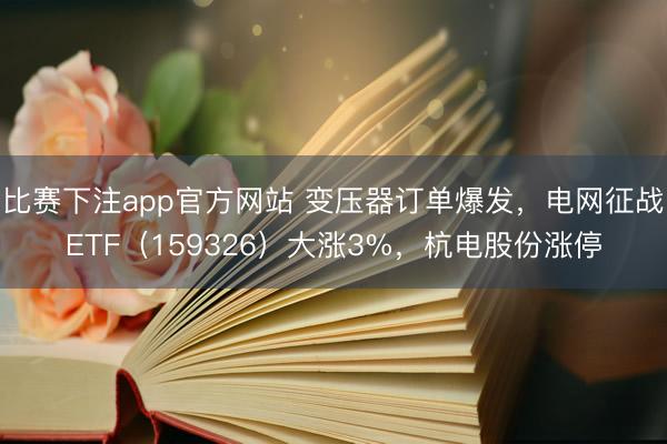比赛下注app官方网站 变压器订单爆发，电网征战ETF（159326）大涨3%，杭电股份涨停