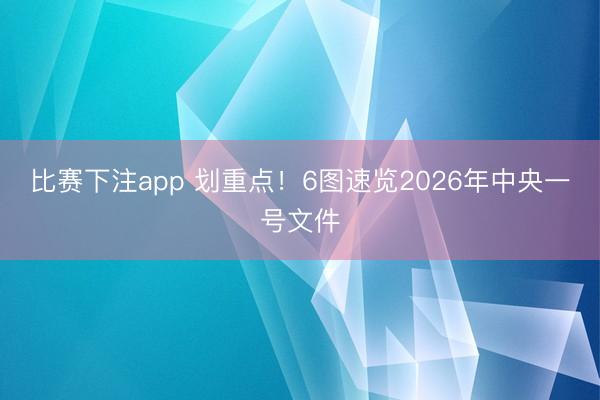 比赛下注app 划重点！6图速览2026年中央一号文件