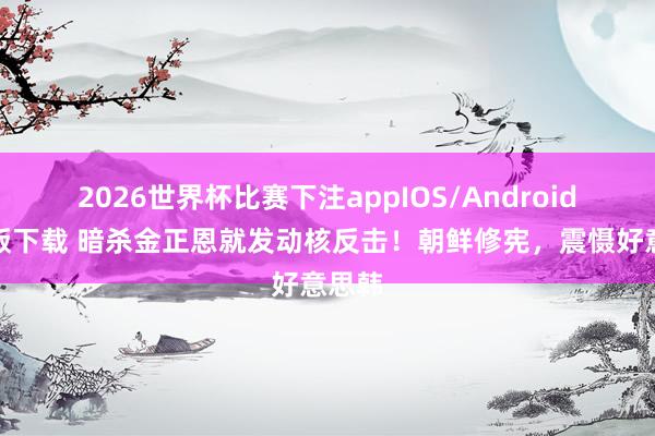 2026世界杯比赛下注appIOS/Android手机版下载 暗杀金正恩就发动核反击！朝鲜修宪，震慑好意思韩