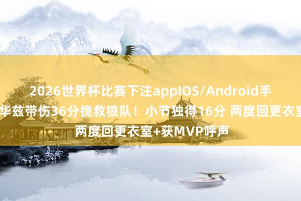 2026世界杯比赛下注appIOS/Android手机版下载 爱德华兹带伤36分挽救狼队！小节独得16分 两度回更衣室+获MVP呼声