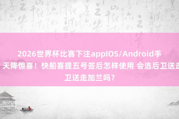 2026世界杯比赛下注appIOS/Android手机版下载 天降惊喜！快船喜提五号签后怎样使用 会选后卫送走加兰吗？
