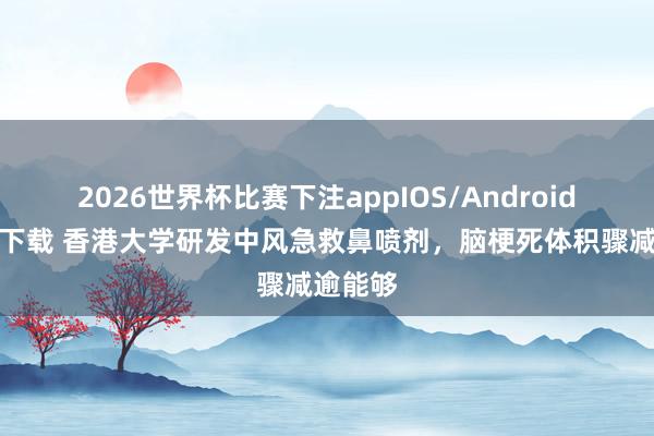 2026世界杯比赛下注appIOS/Android手机版下载 香港大学研发中风急救鼻喷剂,脑梗死体积骤减逾能够
