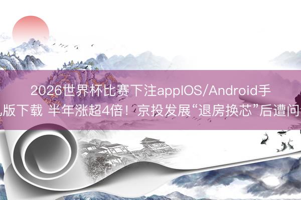 2026世界杯比赛下注appIOS/Android手机版下载 半年涨超4倍!京投发展“退房换芯”后遭问询