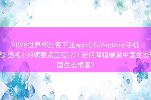 2026世界杯比赛下注appIOS/Android手机版下载 透视109项要紧工程(7) | 若何厚植端淑中国生态根基?